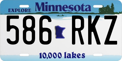 MN license plate 586RKZ