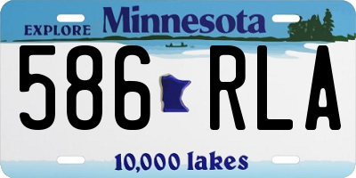 MN license plate 586RLA