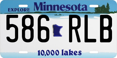 MN license plate 586RLB