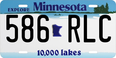 MN license plate 586RLC