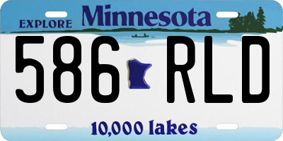 MN license plate 586RLD