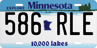 MN license plate 586RLE