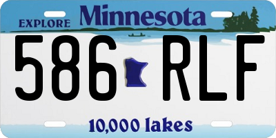 MN license plate 586RLF
