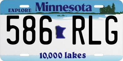 MN license plate 586RLG