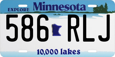 MN license plate 586RLJ