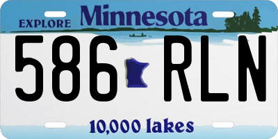 MN license plate 586RLN