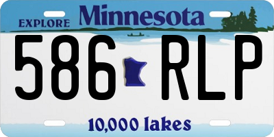MN license plate 586RLP