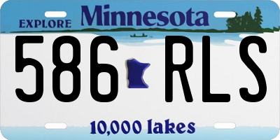 MN license plate 586RLS