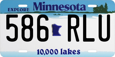 MN license plate 586RLU