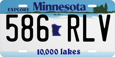 MN license plate 586RLV