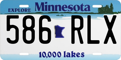 MN license plate 586RLX