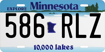 MN license plate 586RLZ