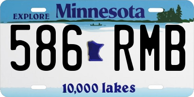 MN license plate 586RMB