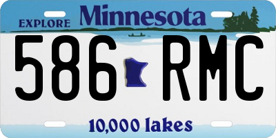 MN license plate 586RMC