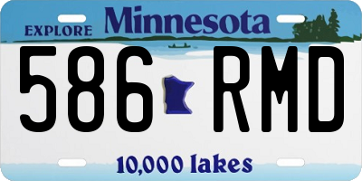 MN license plate 586RMD