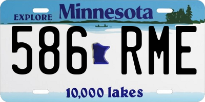 MN license plate 586RME