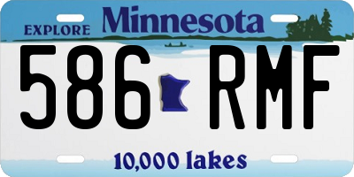 MN license plate 586RMF