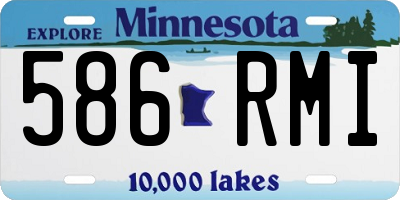 MN license plate 586RMI