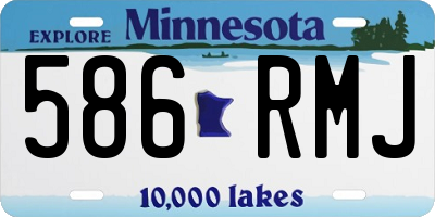 MN license plate 586RMJ