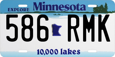 MN license plate 586RMK
