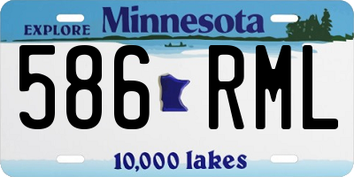 MN license plate 586RML