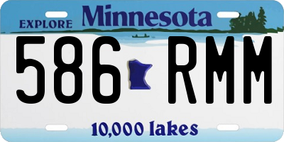 MN license plate 586RMM