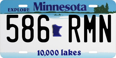 MN license plate 586RMN