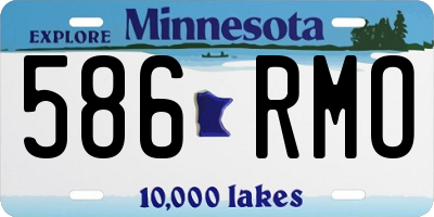 MN license plate 586RMO
