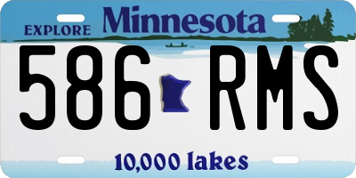 MN license plate 586RMS