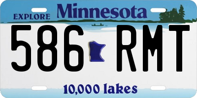 MN license plate 586RMT
