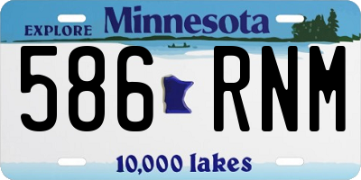 MN license plate 586RNM