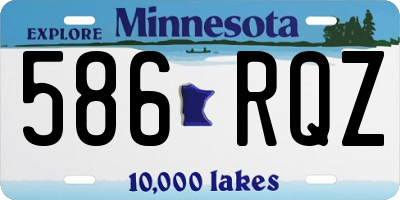 MN license plate 586RQZ