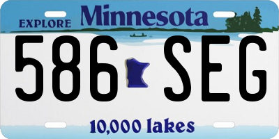 MN license plate 586SEG