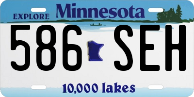 MN license plate 586SEH