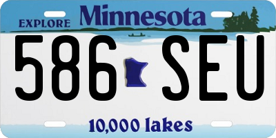 MN license plate 586SEU