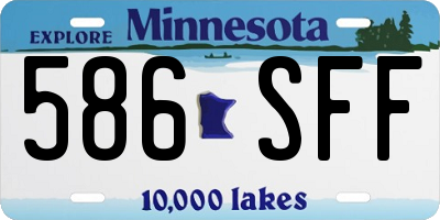 MN license plate 586SFF