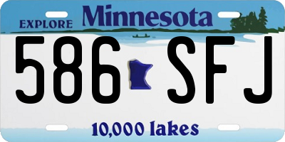 MN license plate 586SFJ