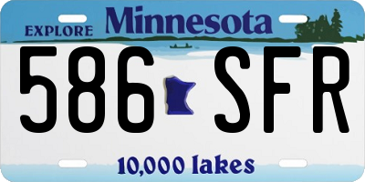 MN license plate 586SFR