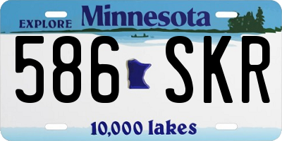 MN license plate 586SKR