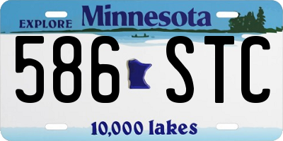 MN license plate 586STC