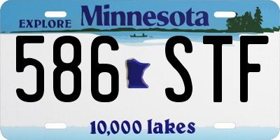 MN license plate 586STF