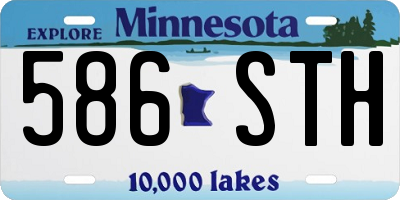 MN license plate 586STH