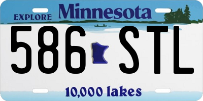 MN license plate 586STL