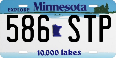 MN license plate 586STP
