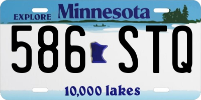 MN license plate 586STQ