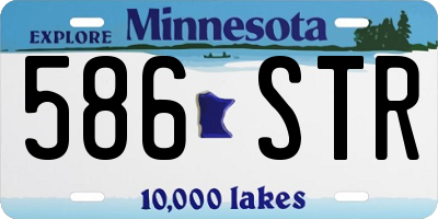 MN license plate 586STR