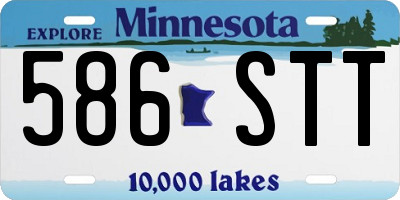 MN license plate 586STT
