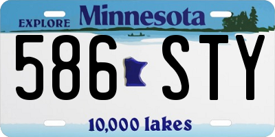 MN license plate 586STY