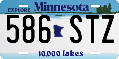 MN license plate 586STZ