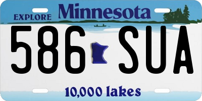 MN license plate 586SUA